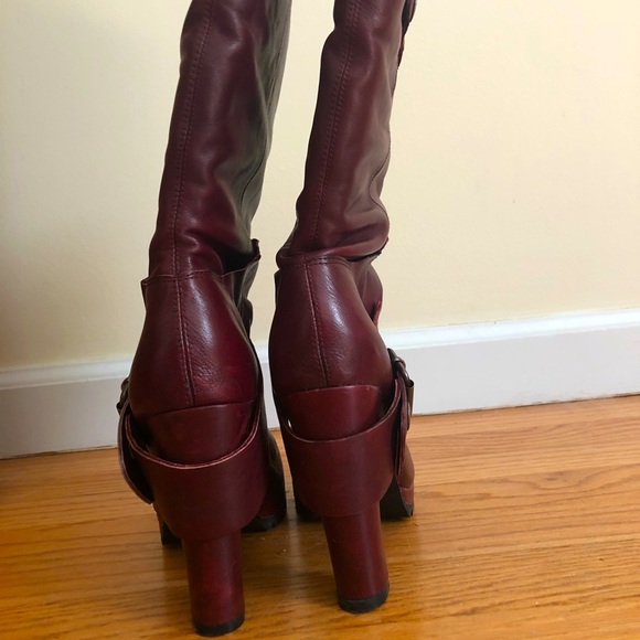 Dolce Vita Oxblood Red Midcalf Boots with Buckle and Zipper details NWOT - Picture 5 of 15